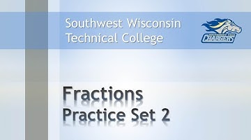 Math Review  - Fractions Chapter Practice Set 2 " Identifying the Different Fractions Formats""