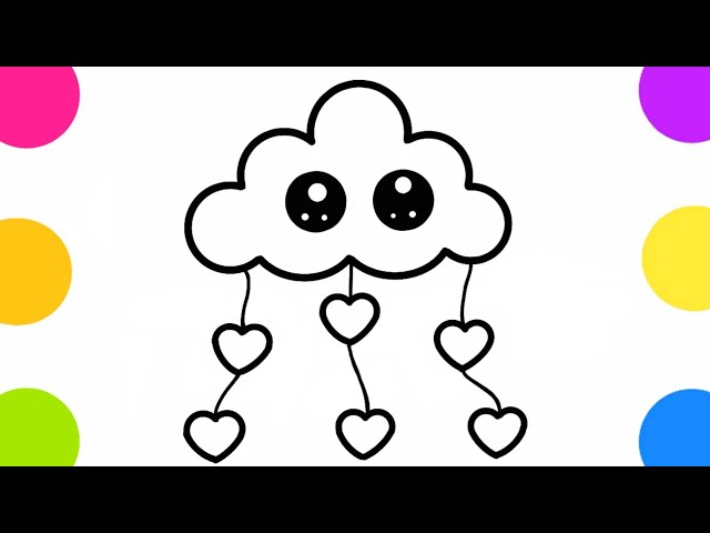 How to draw kawaii cute Cloud l Como desenhar Nuvem fofa Kawaii - Drawing  to Draw 