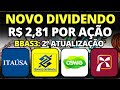 BBAS3: DIVIDENDOS ATUALIZADOS! LISTA DE DIVIDENDOS EM ABERTO PARA AGOSTO! NOVO ANÚNCIO BNBR3