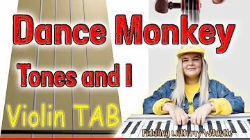 Dance Monkey - Tones and I - Violin - Play Along Tab Tutorial