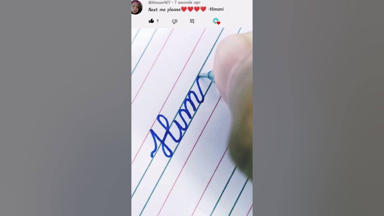 himani-in-cursive-cursive-trendingshorts-viralreels