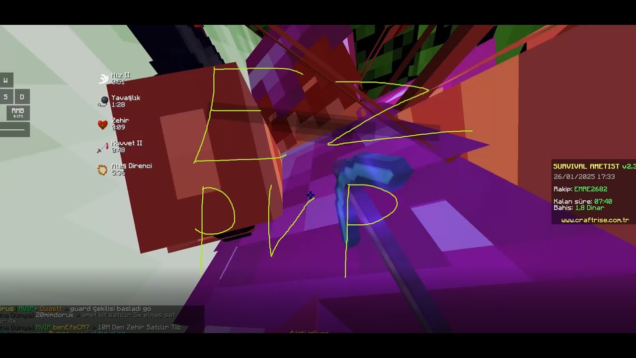 Ametist Düello Nether Casus PvP Baba Olma Bütün SW Kestim #survivalametist #ametist