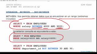 (01B) Clausula BETWEEN y NOT BETWEEN (Curso de SQL)
