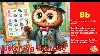 ESL Game | Vocabulary Song - Letter B - Bouncing with the Alphabet | Vocabulary Quiz | Learn English