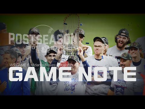[<strong>GAME</strong> <strong>NOTE</strong>] 월드시리즈 6차전 애틀랜타 : 휴스턴 #SPORTSTIME