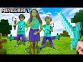 MINECRAFT NA VIDA REAL VALENTINA CAIO E CADU BRINCAM de MINECRAFT