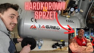 Kompresor TAGRED 100L 2 tłoki + Tornador Ben BOW