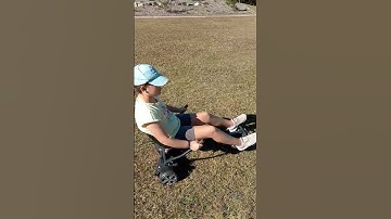 Hayley on the hoverboard kart