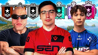 Shroud, Jynxzi \& The BEST Siege Player vs EVERY Rank