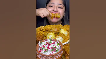 BAMBOO CHICKEN BIRYANI WITH MUTTON TANGDI WHOLE CHICKEN Mukbang Maddyeats Asmreating 