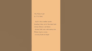 The Waste Land by T.S. Eliot #poem #poetry #poetrylovers #theinspiringfables