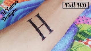 Draw simple H letter tattoo | letter H tattoo simple