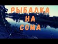 рыбалка на сома с берега - донки работали по всей рыбе! - первый сом!