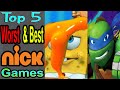 5 Worst/Best Nickelodeon Games