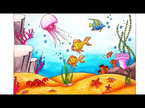 Video: How To Draw An Underwater World