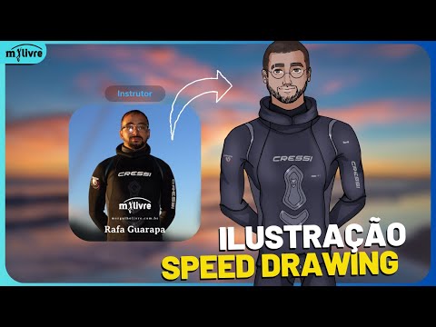 ILUSTRAÇÃO SPEED DRAWING, INSTRUTOR RAFA GUARAPA (ft. YURI LEMOS) ARTE MERGULHO E PESCA SUB