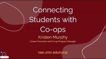 Connecting Students with Co-ops: Learn about the CSE Co-op Program