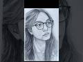 Pencil drawing pretty girl
