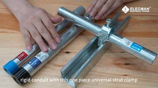 Installation of Steel One Piece Universal Strut Clamp