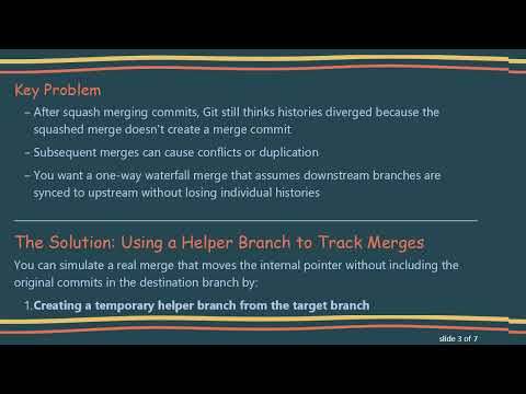 Managing Progressive git squash merge with Moved Pointers for Cleaner Branch Histories