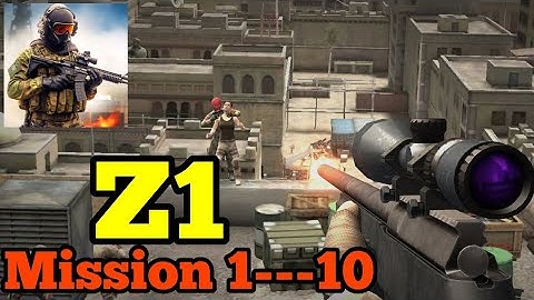 War Sniper Z1 Mission 1-2-3-4-5-6-7-8-9-10 Android/iOS Gameplay