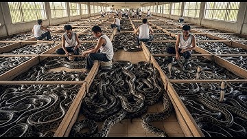 How Millions of Pythons Are Farmed and Processed | Inside the Python Skin Industry