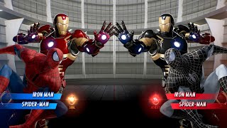 Iron Man SpiderMan (Red) vs. Iron Man SpiderMan (Black) Fight  Marvel vs Capcom Infinite