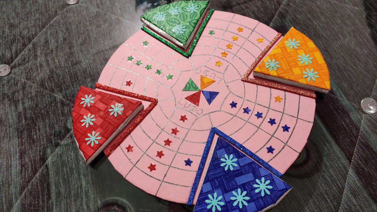 Handmade Ludo making idea/DIY Ludo making idea at home/Ghar pr Ludo