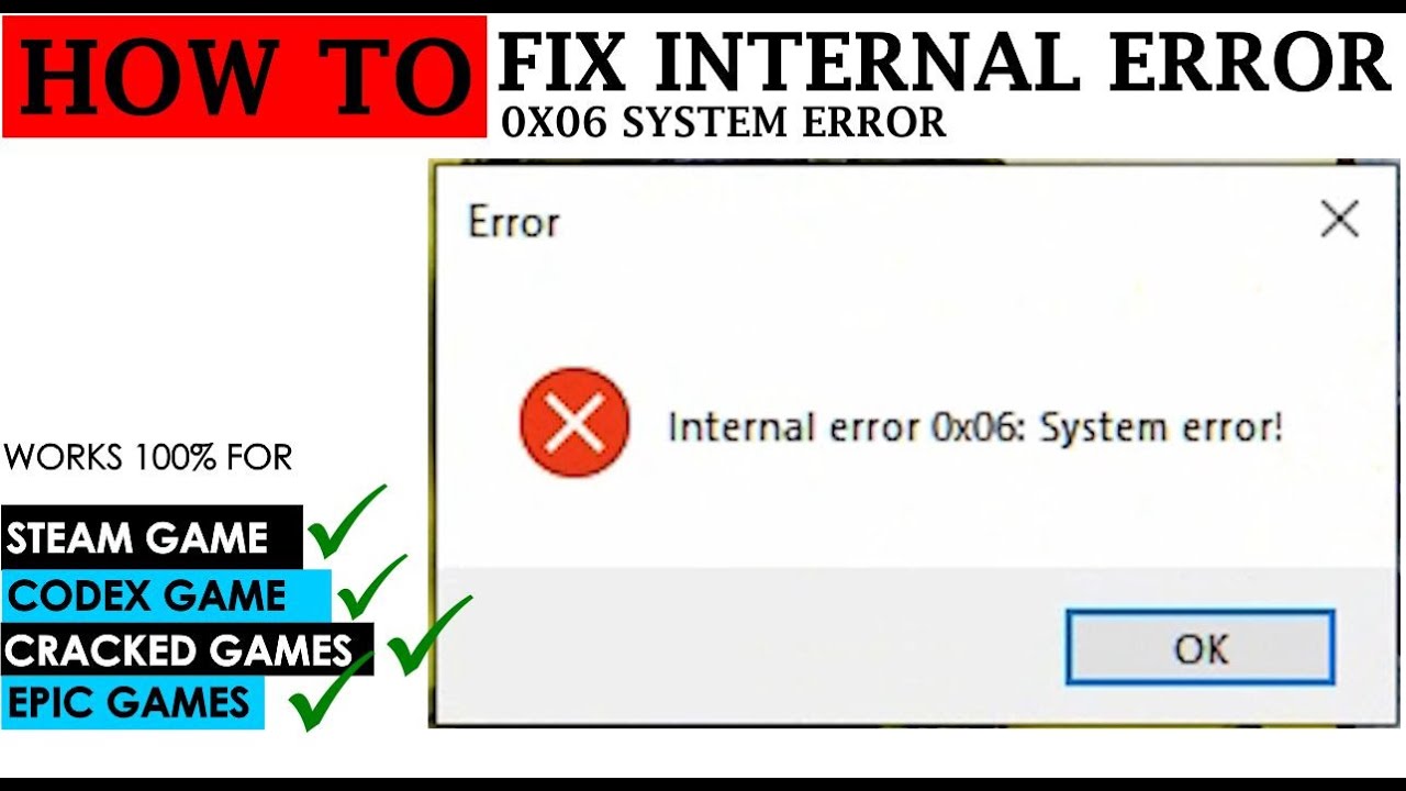 Unknown internal. Error 0x06; System Error. Internal Error 0x06 System Error. Internal Error 0x06 System Error зайчик. Как решить проблему Internal Error 0x06 System Error.