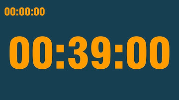 39 minute timer (with end alarm, time elapsed and progress bar)