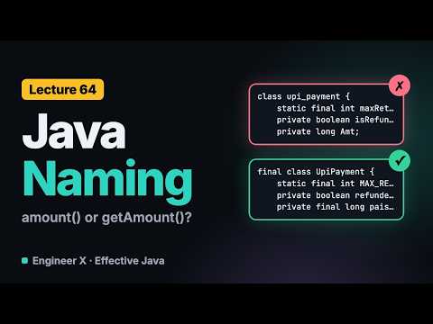 Java Naming Conventions: Records, Getters and Clean API Names | Effective Java L64