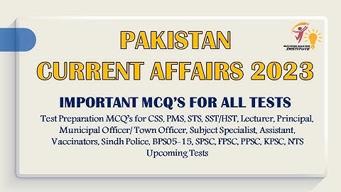 Pakistan Current Affairs Mcqs|@SMIbyKiranB |Imp. Competitive Exams 2024|CSS, FPSC, SPSC, PPSC ,KPSC|