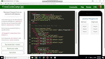 Remove Classes from an element with jQuery free code camp   Dani