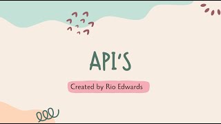 : APIs! (Recording for Code The Dream)