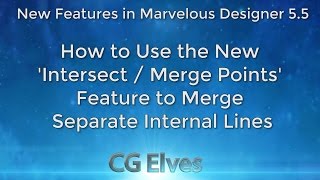 Marvelous Designer 5.5 Tutorial: Merge Separate Internal Lines
