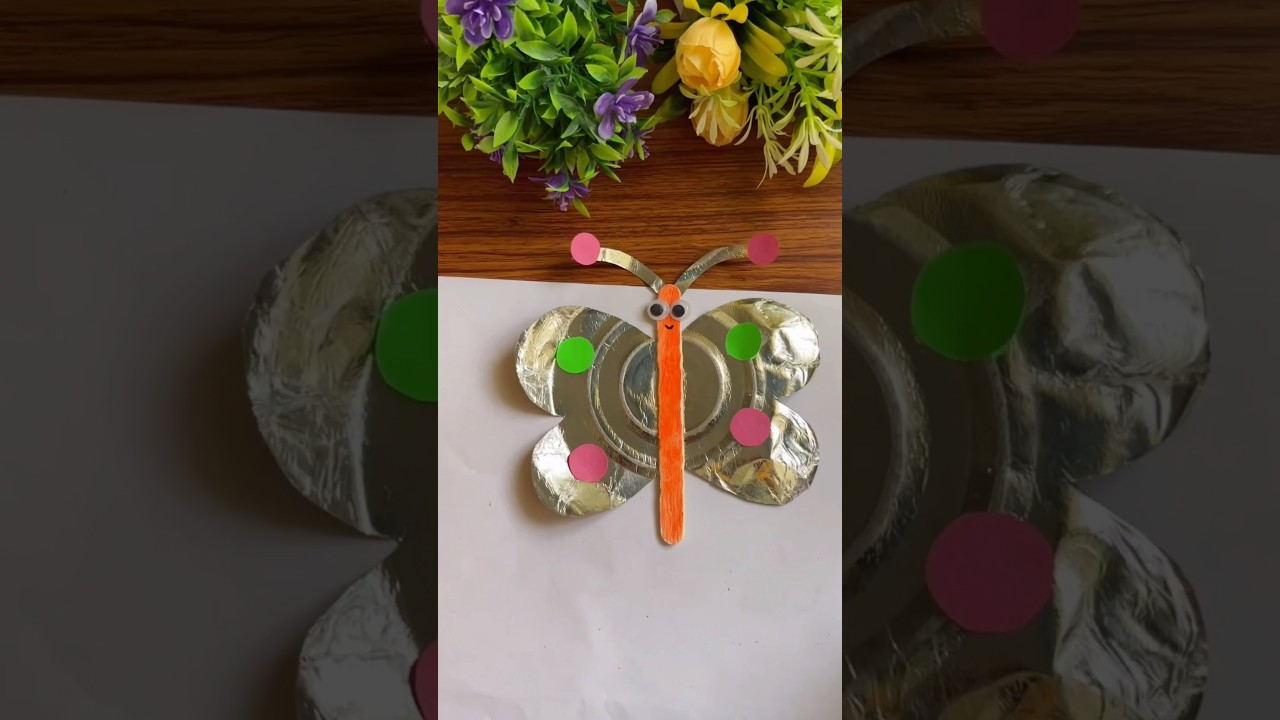 How to make plate butterfly 🦋, creative activities for kids 