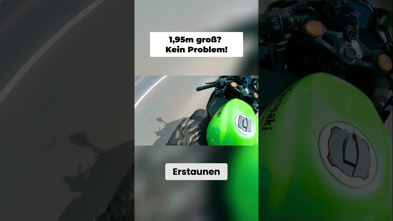 Sportliche Sitzposition auf der Kawasaki ZX-4RR – auch für große Fahrer geeignet!✨ 