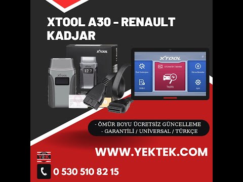 YEK OTO Xtool A30 Oto Arıza Tespit cihazı RENAULT KADJAR Kullanım videosu