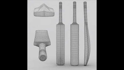 3D Model of Cricket Bat Adidas Review