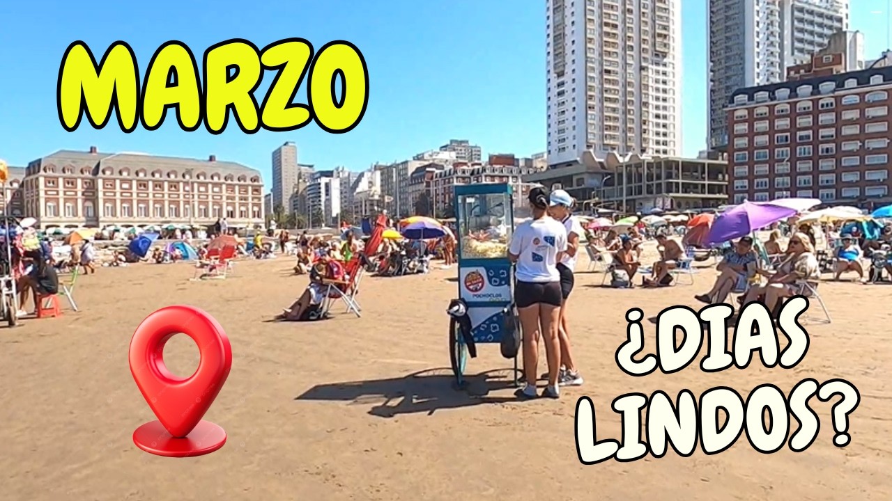 Así esta la costa en marzo - Mar del Plata Argentina