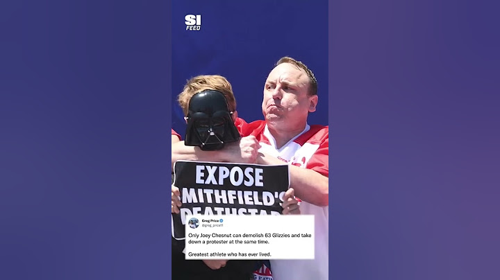Joey Chestnut DESTROYS a protester at the hot dog eating contest #Shorts