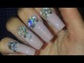 3D Bling Full Set At Home | Builder Gel Full Set