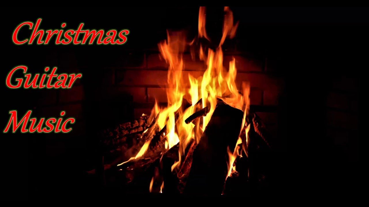Acoustic Guitar Christmas Music with Crackling Fireplace for the Cozy