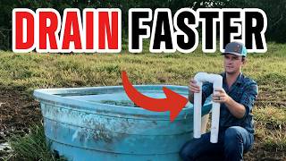 Using a Simple PVC Siphon to drain my trough faster!