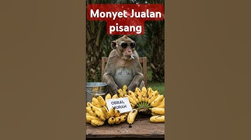 monyet jualan pisang di kebun sawit #kebunsawit #monyet #monkey