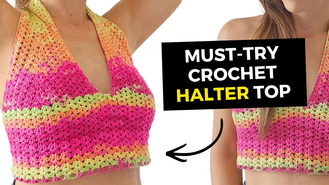 Easiest Crochet Halter Top 🌞 | Step-by-Step Tutorial for All
