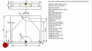 Cnc - Centro De Usinagem Aula5 Exemplo De Compensação Do Raio