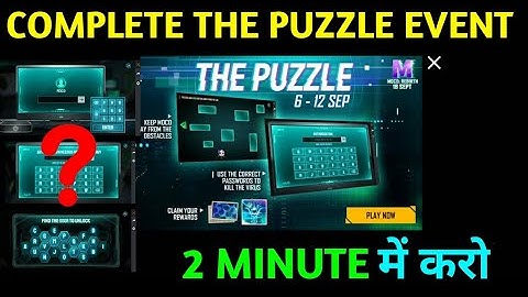 HOW TO COMPLETE THE PUZZLE EVENT | FREE FIRE NEW EVENT | PUZZLE EVENT KESE COMPLETE KARE |