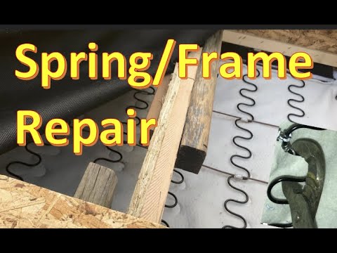 How to Fix Couch SAGGING SPRINGS + BROKEN FRAME Sofa REPAIR Sectional Make Old like New Again