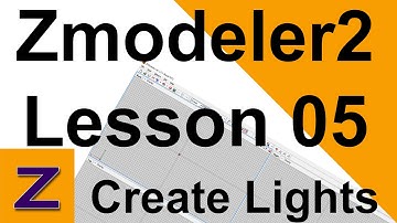 Zmodeler2 - Lesson 05,  How to create working lights ( HD with voice )